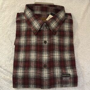 NWT St. John’s Bay Timeless Classics Plaid Flannel Button Down Long Sleeve Shirt